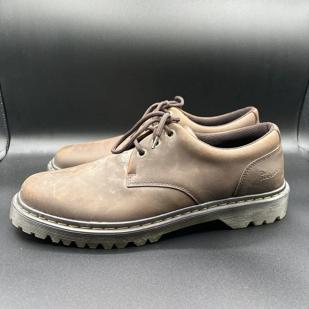 Dr Martens Kent Shoes Men's Size 13 Brown Leather Low Top Lace Up Oxford Docs